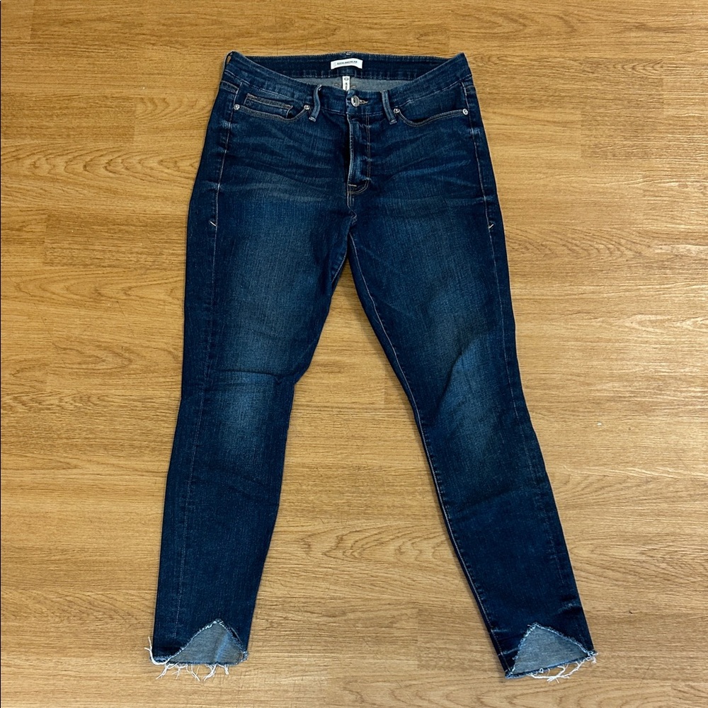 Good American Dark Blue Ankle Jeans